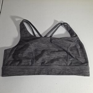 Torrid Active Mid Impact Charcoal Heather Strappy Sports Bra Plus Size 00